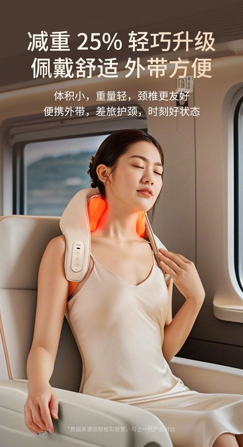 【中国直邮】 倍轻松 肩颈按摩仪颈椎枕颈部按摩器腰部背部全自动揉捏 放松斜方肌 肩颈消除富贵包 N5S3 一台装