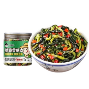 Crispy and refreshing cucumber a specialty of Hunan home-pickled vegetable spicy and appetizing side dish 220g*1 bottle