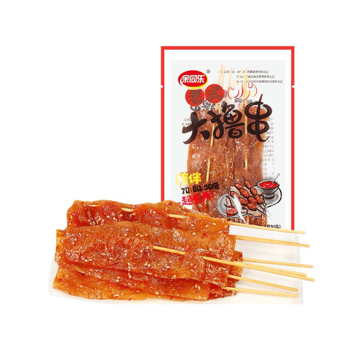 老式大擼串辣條 素食豆製品 香辣味 102g 【小賣部經典懷舊零食】【甜辣鮮香 越嚼越香】