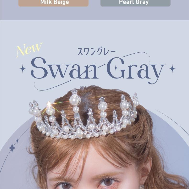 【日本美瞳/日本直郵】Bambi Series 日拋美瞳 10片裝 Swan Gray「灰色系」度數 750(7.50) 預定3-5天 DIA:14.4mm | BC:8.5mm