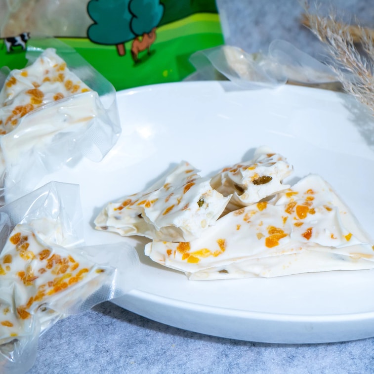 牧民人家 千层奶皮 黄桃味 500g【内蒙古特产奶皮子】 5