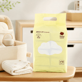 Infant Hand & Mouth Wipes Thick Pearl Texture Alcohol - free 20 Wipes/Pack ×, 10 Pack/Carry