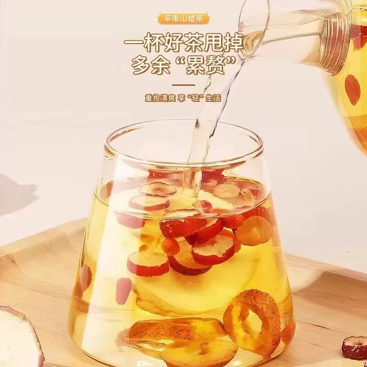 베이징 통런탕 사과, 산사나무, 대추차: 비장과 위장을 튼튼하게 하고, 기름기를 제거하며, 미용에 도움을 줍니다. [체중 감량의 기적 - 건강한 피부를 위한 차] 5g x 30개입 3