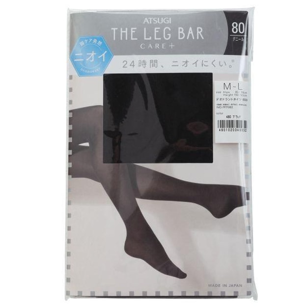 商品详情 - 【日本直邮】ATSUGI厚木 THE LEG BAR CARE+抗菌销售美腿袜 80D M-L黑色 - image  0