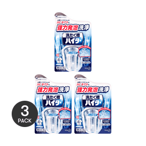 日本KAO花王 滚筒波轮洗衣机槽清洗剂 180g*3【超值3包入】