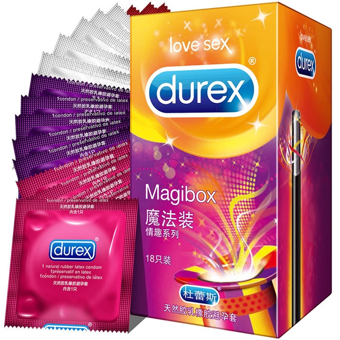 [중국발 다이렉트 메일] 듀렉스 매직 시리즈 세이프 섹스 콘돔 18팩