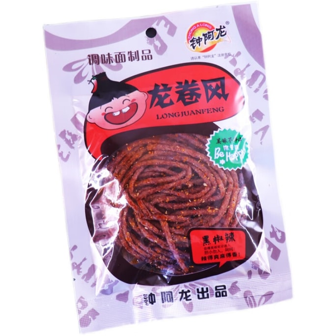 Tornado Spicy Strips Spicy Silky Flavored Noodles Snack with Black Pepper Flavor 10bags