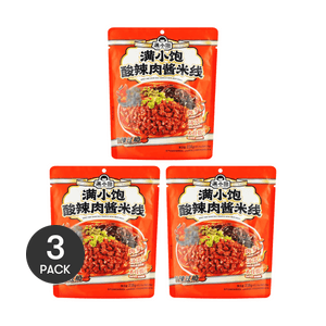 满小饱 酸辣肉酱风味米线 238g *3【3份超值装】【爆款新品上市】【徐州开心米线】【酸辣开胃】【亚米独家】【包装随机】