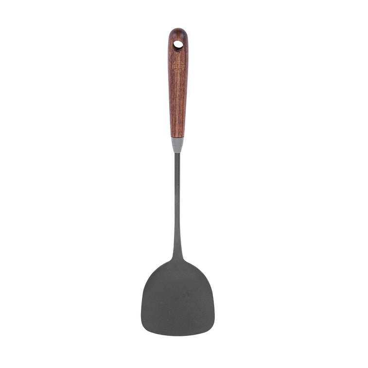 1X Mini Chinese Iron Spatula Traditional Wok Spatula with Wooden Handle 33cm Other--For 16-26cm Small Pots 4