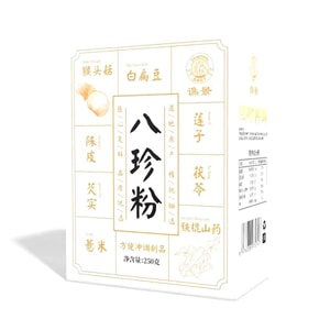 谯景 【低卡 减脂 减肥 代餐】八珍粉 健脾养胃 无糖 饱腹感 谷物粉 山药 陈皮 芡实 薏米 莲子 茯苓 250克