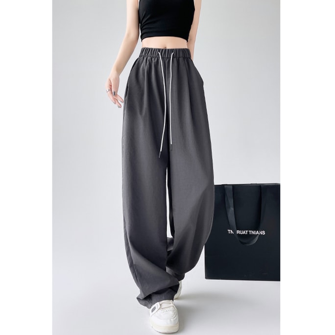 New Loose And Versatile Hanging Style Slimming Yamamoto Casual Pants H-1445-3 Dark Grey XL