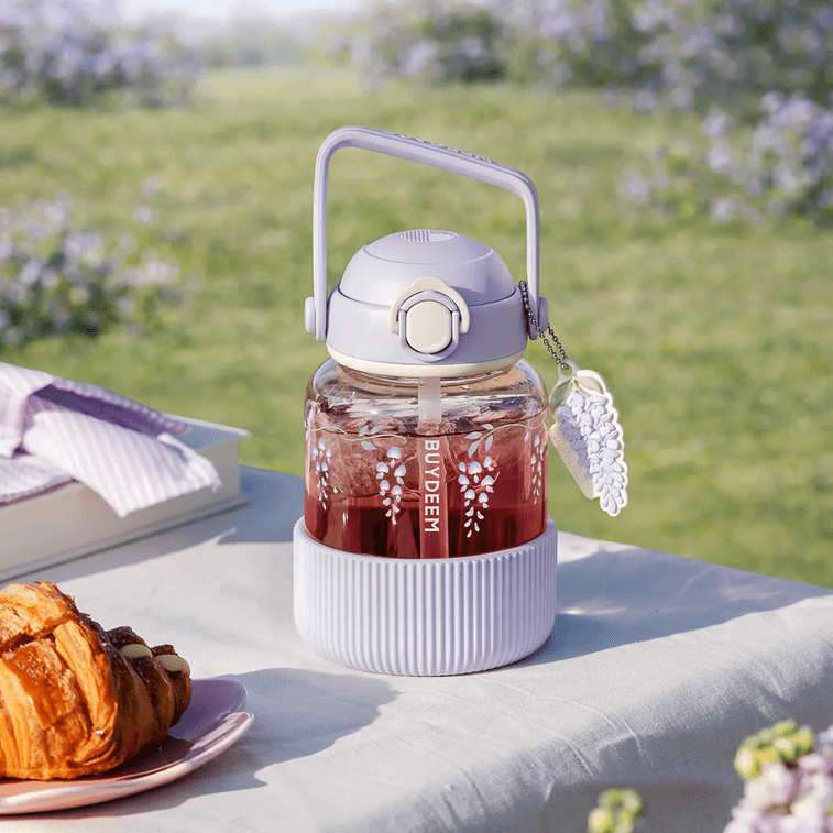 BUYDEEM北鼎 吸管吨吨杯子 便携水杯 800ml 紫藤花 DG78  6