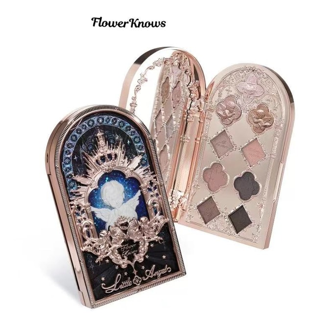Flower Knows The Little Angel Nine Colors Eyeshadow Matte Pearlescent Daily Comprehensive Plate 10.5g