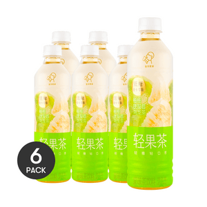 【囤货装】喜茶 轻果茶 果味茶饮料 柚柚铁观音乌龙茶 450ml*6瓶【低糖低卡零脂】