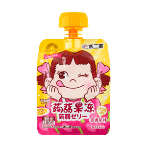 大陆版FUJIYA不二家 蒟蒻果冻吸吸布丁 百香果味 150g