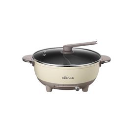 Dual Handle & Dual-sided Electric Shabu Shabu Hot Pot with Lid 6.0L