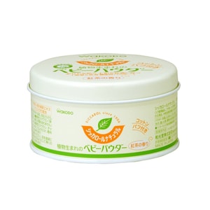 Wakodo Tea Scented Baby Powder 120g with puff