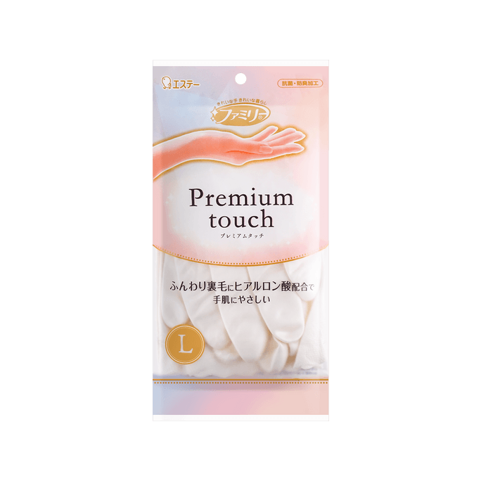 Family Premium Touch Acide Hyaluronique Perle Blanche 1 Paire Taille L