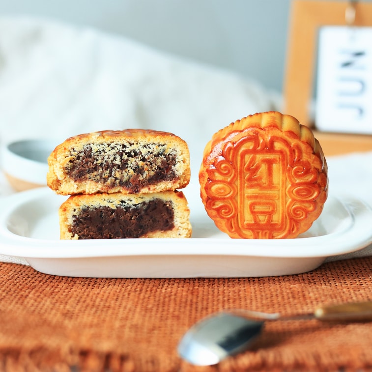 Endian Red bean paste mooncake 80g [Red Bean Love] [Mooncake Mood] | Yami