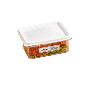 Storage Box Fresh-Keeping Box Food Grade Food Packaging Finishing Sealed Box 450ml13.8*10*5.6cm*1 Box