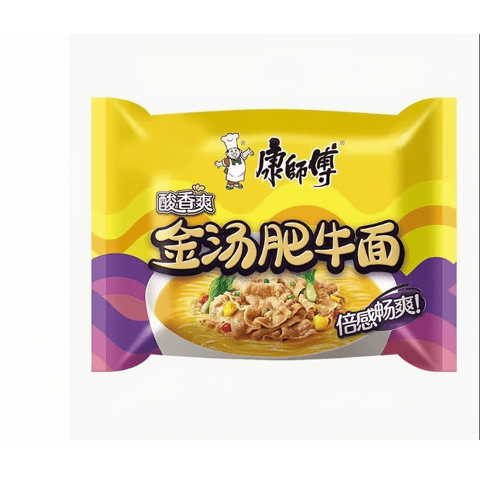 Master Kong'S Instant Noodles Are Classic So Golden Fat Beef Noodles  105*1 Bag