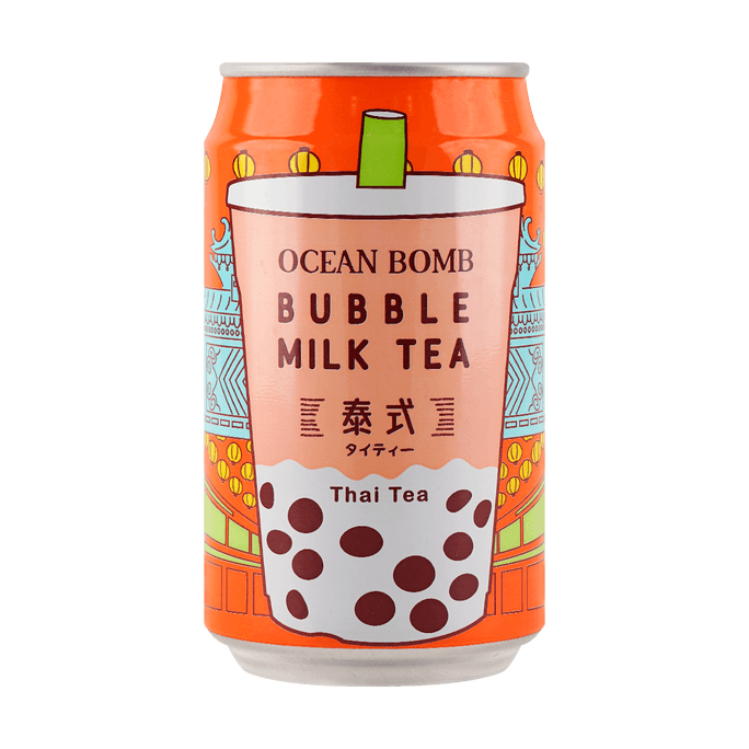 Ocean Bomb Bubble Milk Tea Thai Tea Flavor 315ml
