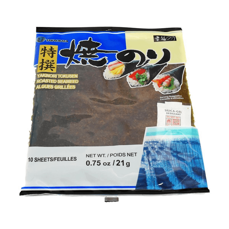 Takaokaya Nori Tokusen Yakinori Seaweed 10 Sheets, 0.75 oz [Ready