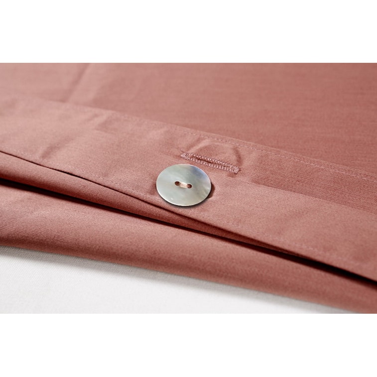 J.F.AMIEE 纯棉埃及棉800根高档长绒棉 正反两色被套三件套 被套枕套 玫瑰红/卡其 Queen/King 7