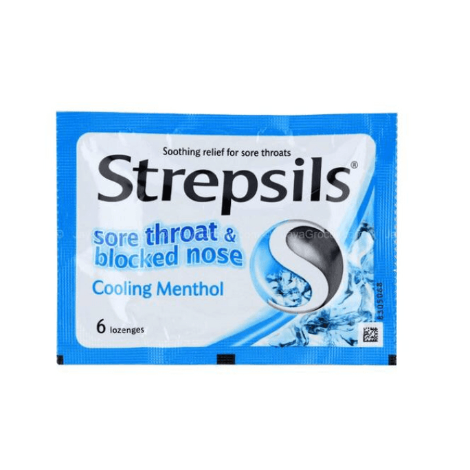 Strepsils Sore Throat & Blocked Nose Cooling Menthol 6pcs