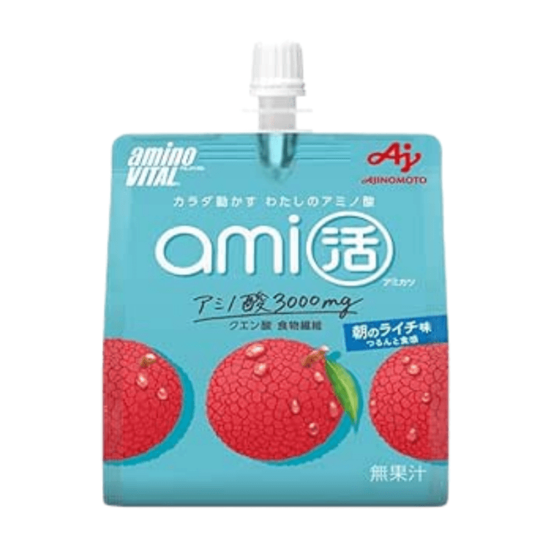 日本 AJINOMOTO Amino Vital ami活 便携可吸式 朝食荔枝味果冻180g