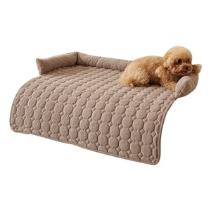 HSPM 新ペットベッド 厚手 猫引っかき防止 ペットソファクッション (コーヒーF)