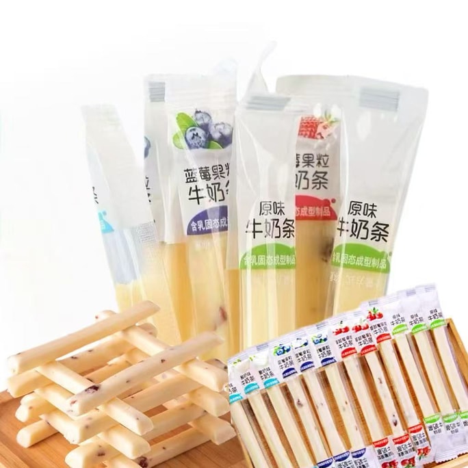 蒙時代 四種口味果粒牛奶條 原味 優格口味 藍莓口味 蔓越莓口味 100g