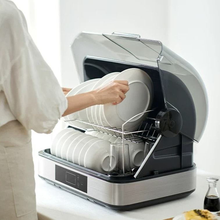 OLAYKS [Endorsed by Li Bingbing & Hou Minghao] 42L White Countertop Sterilizer, 3-in-1 Sanitizing, Drying & Storage for Home Kitchens 3