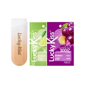 Probiotic Ejection Tablets for Fresh Breath (Sugar-Free Chewing Gum) – Sea Salt Lime & Grape Combo Pack 1 set