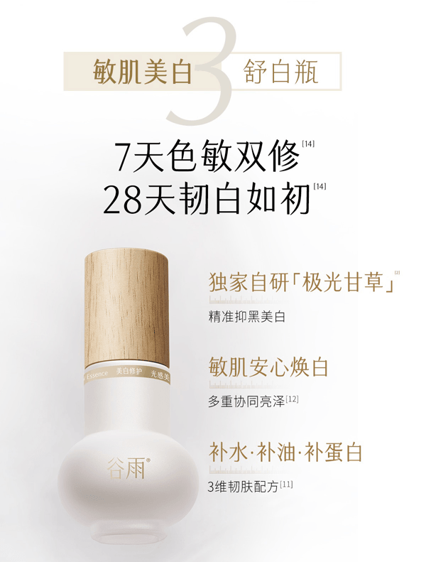 穀雨 【性價比夯爆-美白囤裝2瓶】實驗室淨白瓶【淡斑專研】【28天精準淡斑】 光蘊淡斑煥白精華液【細胞ATP科技】 美白精華 修護保濕【娜扎代言】25ml/瓶
