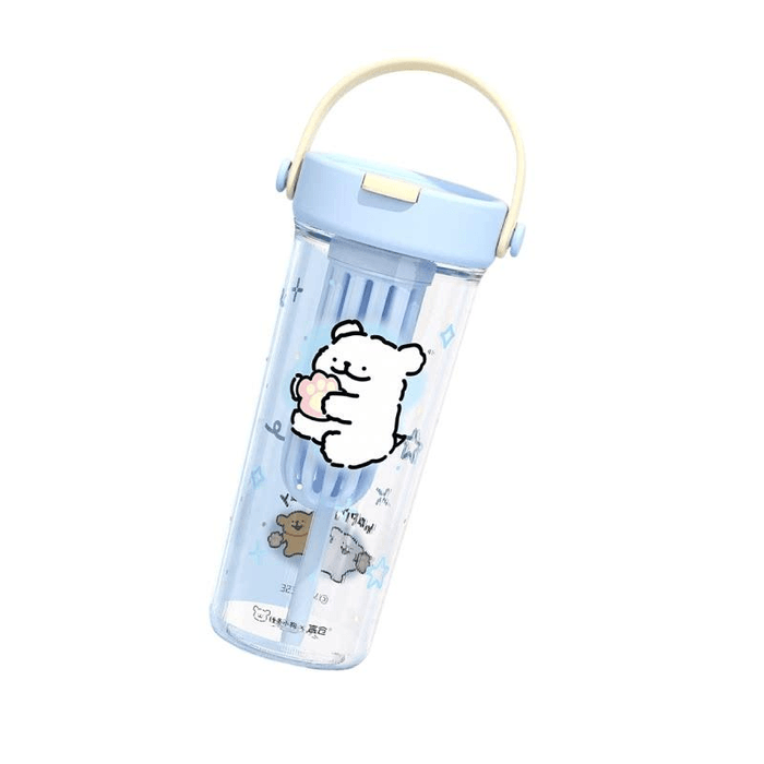 Line Puppy Plastic Tea Separation Portable High Beauty Milk Blue Star Accompanying Cup 600ml