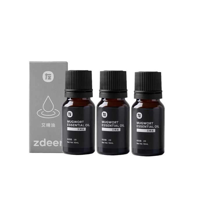 左點Zdeer艾精油陳年艾草開背推背精油10mLx3 3支裝