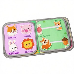 星星舟 撕撕书 婴儿布书 a类 可啃咬可水洗 安全手撕不烂婴幼儿0-3岁早教玩具安静书粘贴 【动物乐园】 1件装