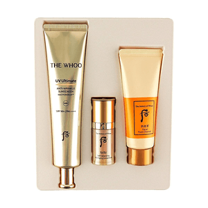 韩国THE HISTORY OF WHOO后 UV Ultimate 抗皱防晒礼盒 SPF50+ PA++++ 贵妇养肤防晒 防晒套装 75ml+小样
