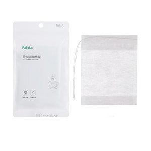 【中國直郵】FaSoLa 玉米纖維泡茶袋 PET茶包袋 (100枚入) 抽線款/袋 一次性調味料包 過濾袋 鹵料包 煲湯袋