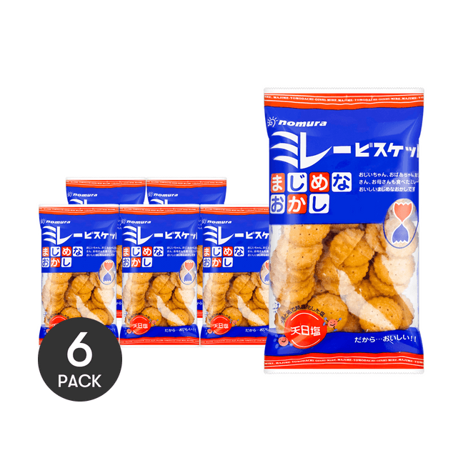 Majime Millet Biscuits, Mild Sweet Salty Buttery Biscuits,4.58oz*6【6 Packs】