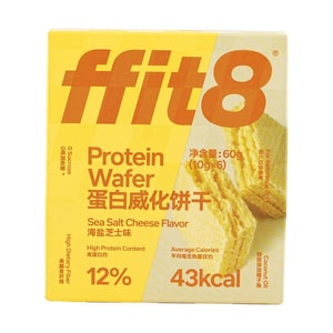 FFIT8 蛋白質威化餅乾 健康點心 休閒下午茶 高蛋白抗餓飽腹 6支裝 60g #海鹽起司口味