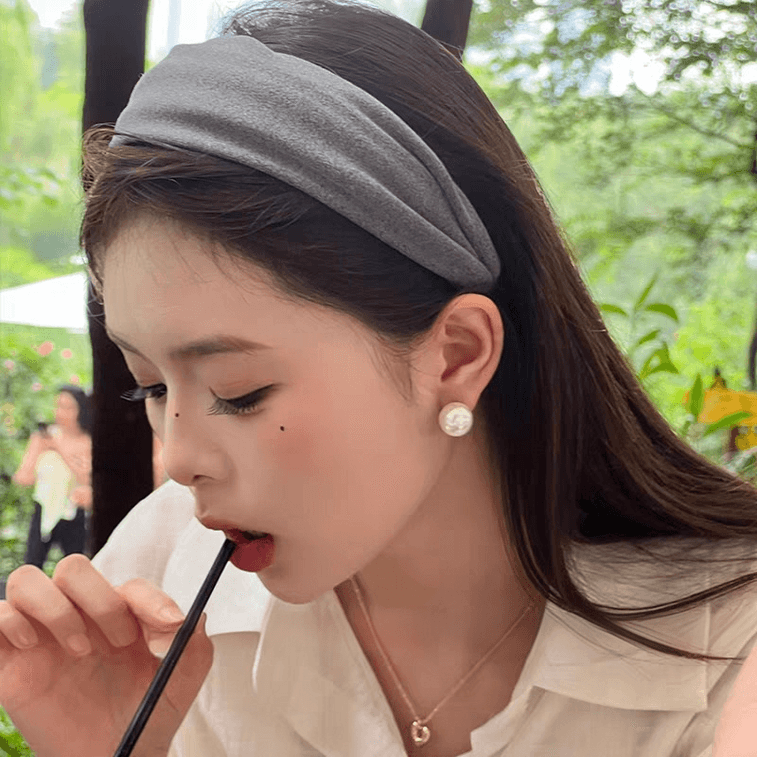 Cupid's Choice [Xiaohongshu Hot Item] ハイクラウン ワイド ブレース ヘッドバンド (1個) レトロ ニュースタイル 秋冬 のんびり 雰囲気 韓国風 滑り止め ヘッドバンド (Melard Old Money製) 4