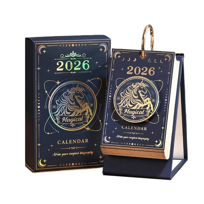 Magic Academy Calendar 2026 Harry Potter Creative Ornament Countdown Deep Blue 95 * 163mm * 1 Piece