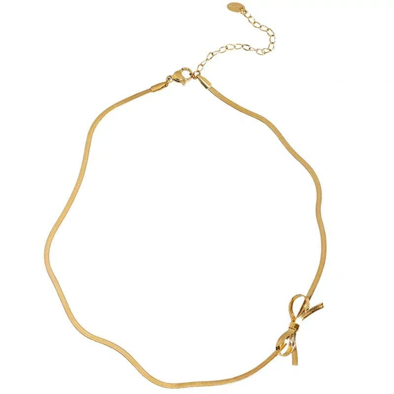  Fancy Jasmine 復古蝴蝶金色頸鏈鎖骨鏈 choker 1條 輕奢精美設計時尚簡約 通勤百搭配西裝