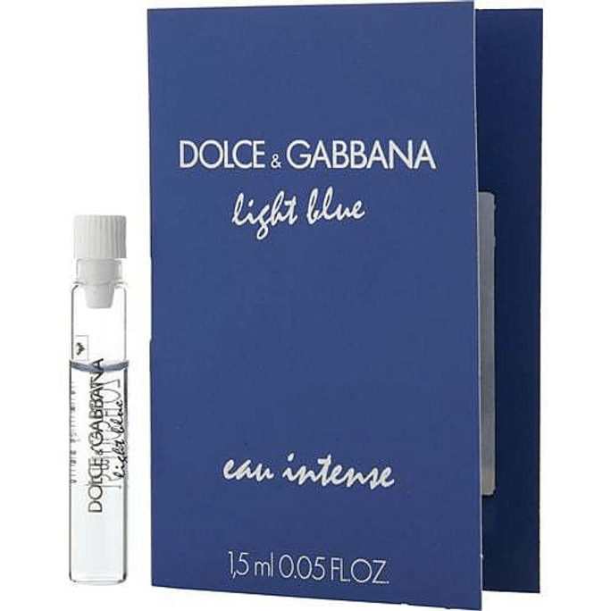 D & G Light Blue Eau Intense Eau De Parfum 0.05 oz Vial On Card