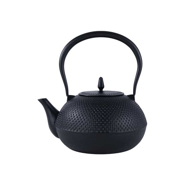 Japanese Traditional Cast Iron Teapot Kettle with Walnut Handle