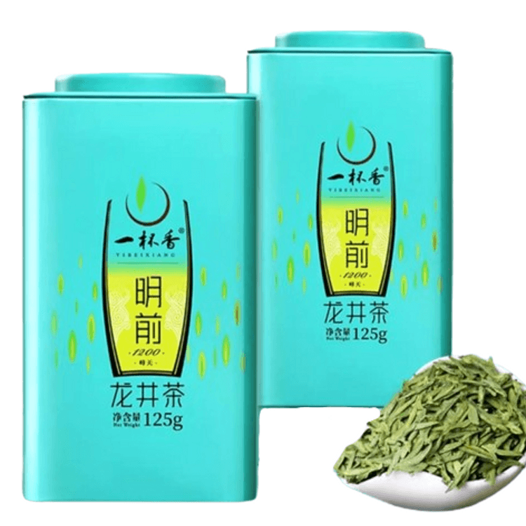 【中國直郵】一杯香 明前龍井茶 新茶龍井茶 鮮爽耐泡龍井茶 125g/盒【口碑好茶】