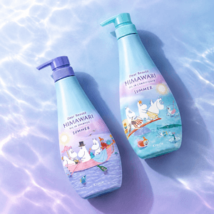 日本KRACIE嘉娜宝 Dear Beauté向日葵油洗发护发套装 500ml+500g MOOMIN姆明夏季清凉限定 光泽修复款