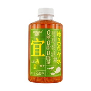 瑞果  宜绿豆百合水 植物饮料 750g【配料干净 0糖0卡0脂】【清爽解腻 夏日必备】